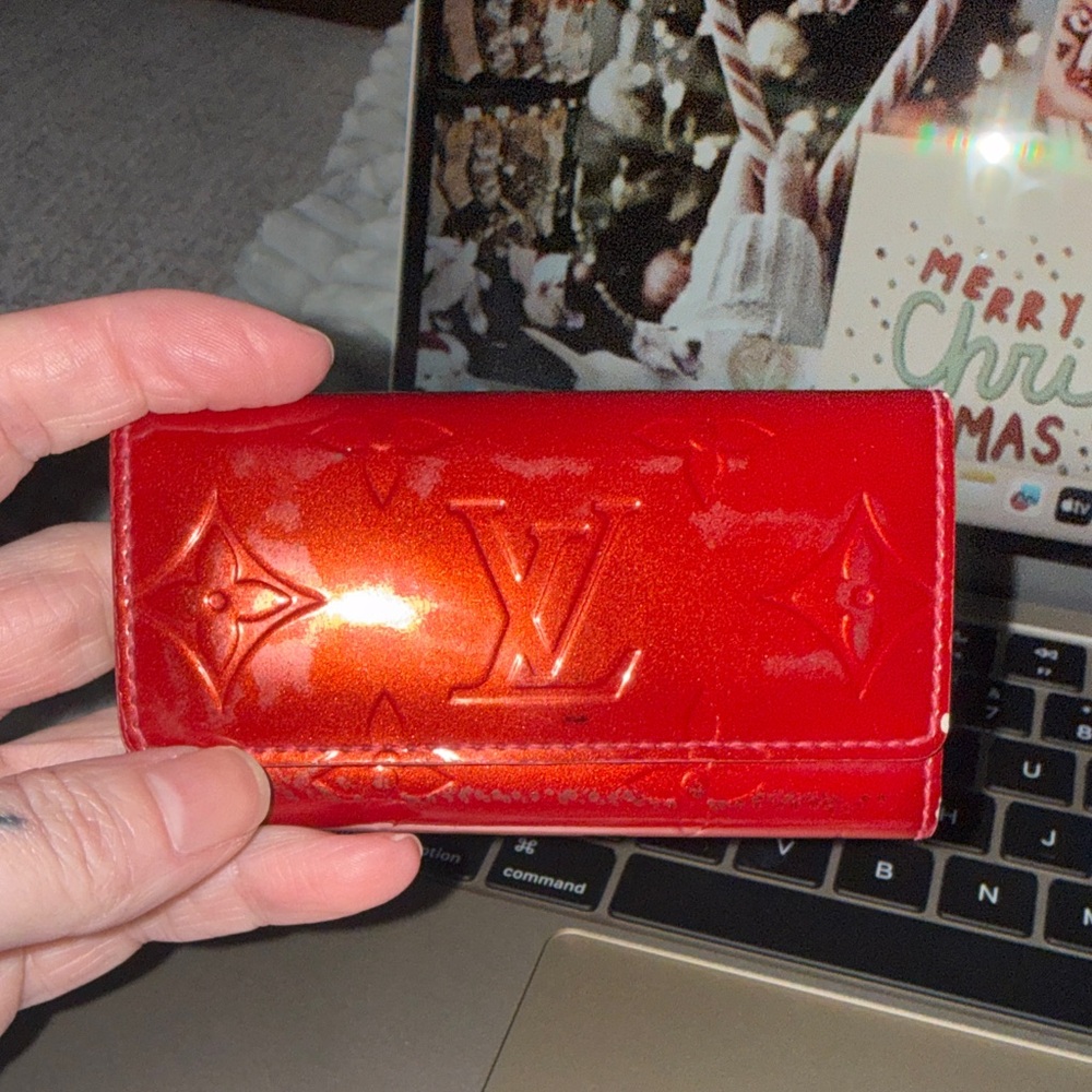 Louis Vuitton Shiny Red key case
